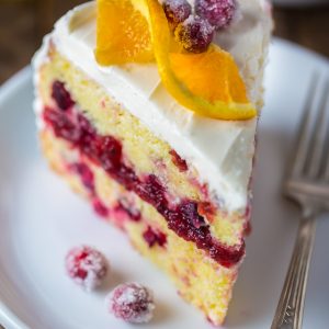 Moist and flavorful Cranberry Orange Cake!