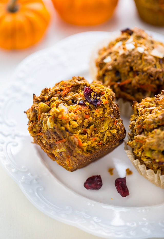 Healthy, hearty, and delicious, my Pumpkin Morning Glory Muffins are the perfect Fall breakfast!