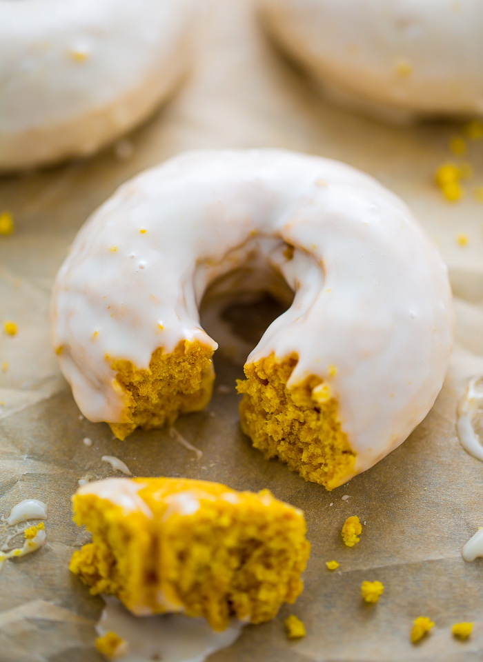Glazed Pumpkin Donuts are baked, not fried, and ready in less than 20 minutes!