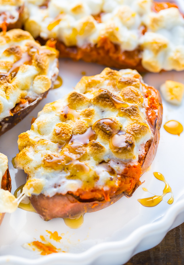 Toasted Marshmallow Twice-Baked Sweet Potatoes are a MUST try this holiday season!
