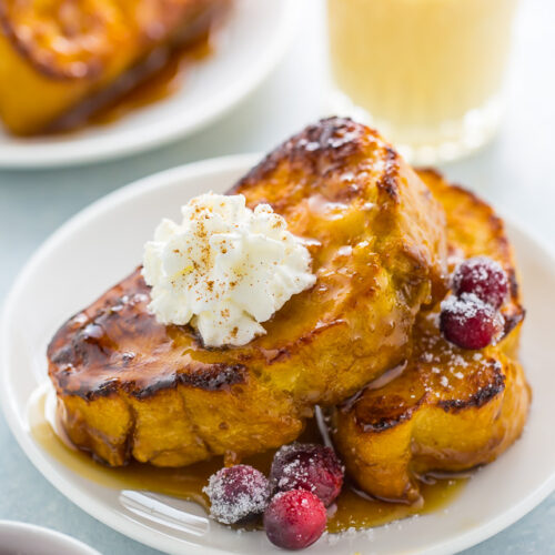 An easy and delicious recipe for Overnight Eggnog French Toast!