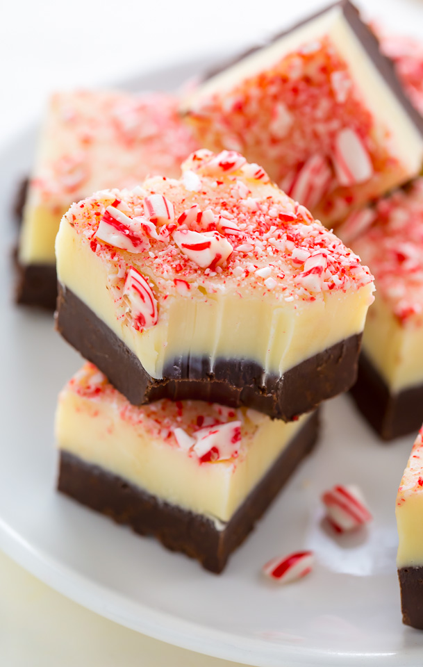 Smooth and creamy Peppermint Bark Fudge!
