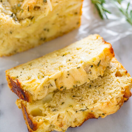 Ready in less than an hour, this Herbed Ricotta Cheesy Bread is sure to become a fast favorite!