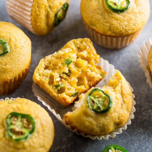 Honey Jalapeno Cornbread Muffins are sweet, just a little but spicy, and SO flavorful!