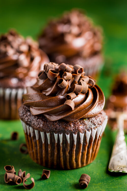 Rich and decadent Zucchini Chocolate Cupcakes! A MUST bake this Summer.