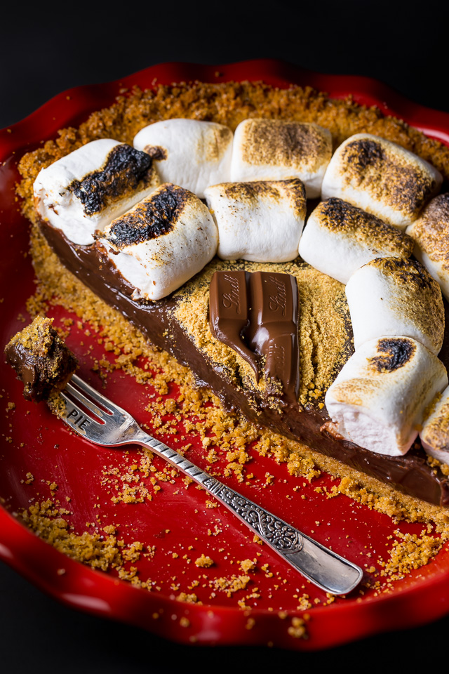 If you like S'mores, you'll love this decadent S'mores Pie!