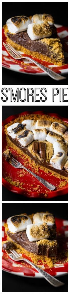 If you like S'mores, you'll love this decadent S'mores Pie!