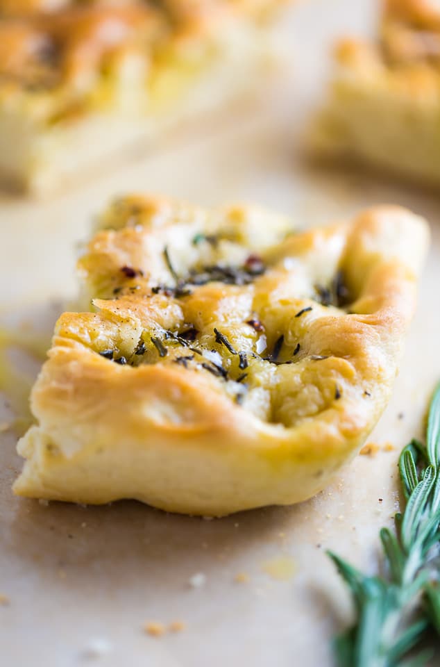 This thick and chewy Rosemary Focaccia is made with just 7 ingredients!