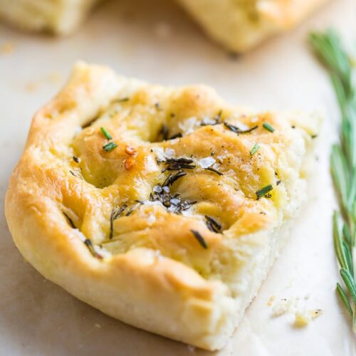 This thick and chewy Rosemary Focaccia is made with just 7 ingredients!