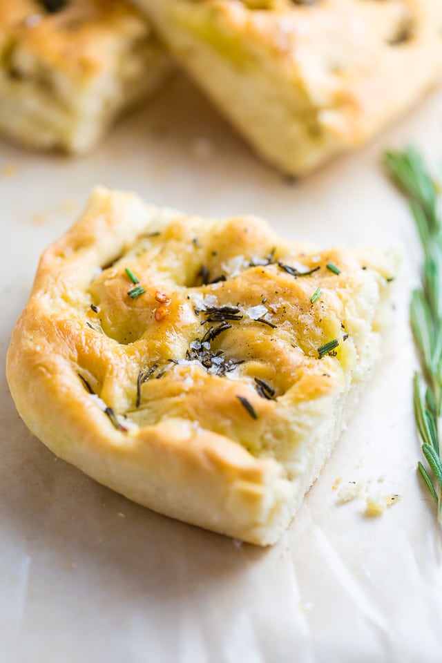 This thick and chewy Rosemary Focaccia is made with just 7 ingredients!