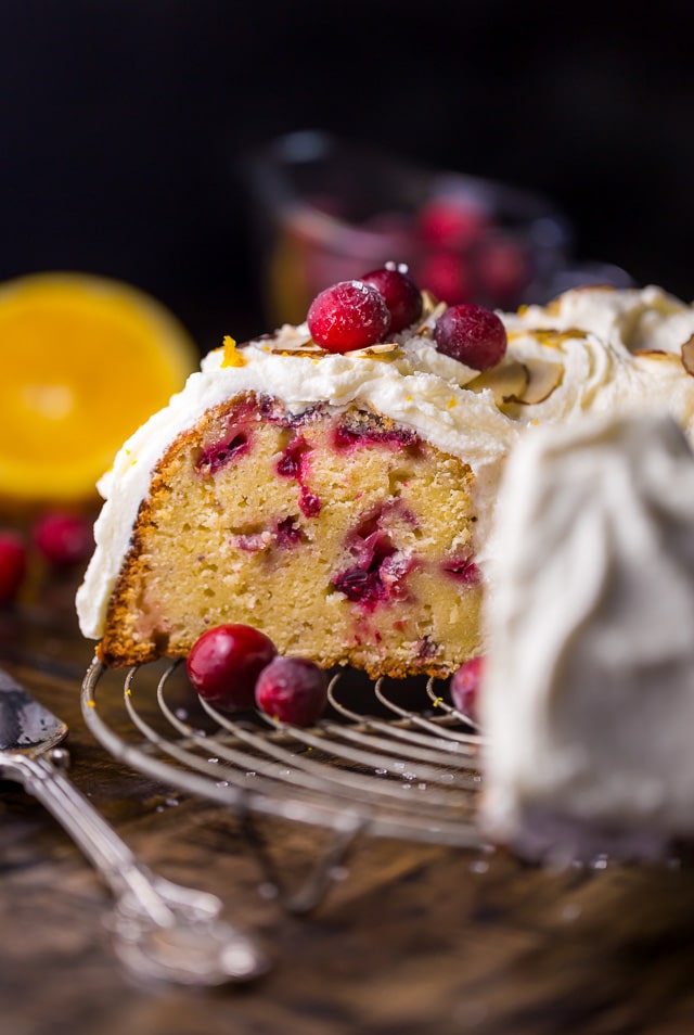 This White Chocolate Cranberry Bundt Cake is so festive and perfect for celebrating the holiday season!