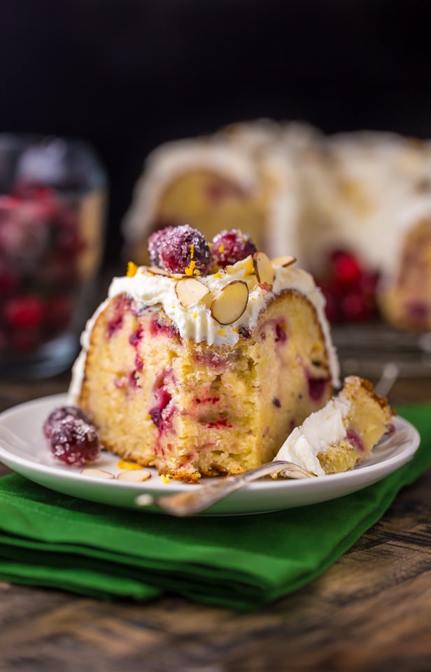 This White Chocolate Cranberry Bundt Cake is so festive and perfect for celebrating the holiday season!