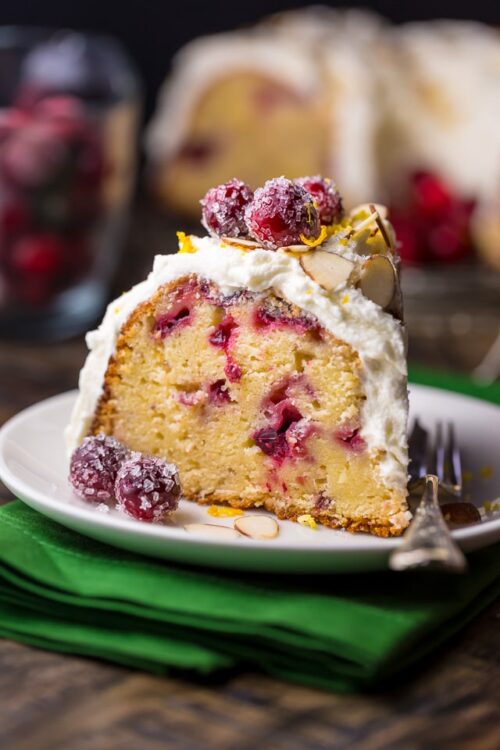 This White Chocolate Cranberry Bundt Cake is so festive and perfect for celebrating the holiday season!