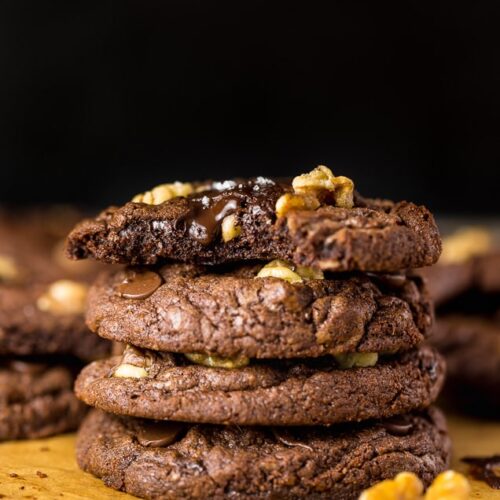 These Triple Chocolate Brownie Cookies are SO decadent!