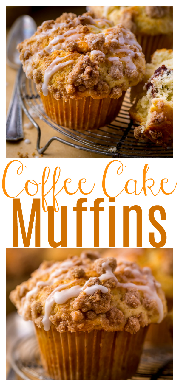 Bakery-Style Coffee Cake Muffins are moist, flavorful, and topped with plenty of buttery crumbs. This is one of those recipes you'll make over and over again!