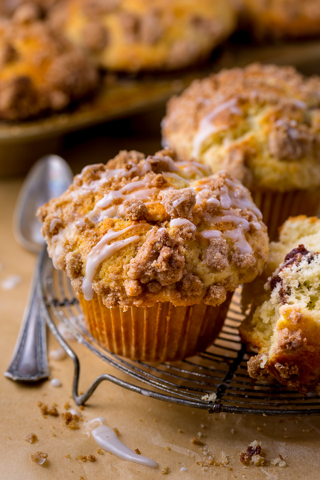 Bakery-Style Coffee Cake Muffins are moist, flavorful, and topped with plenty of buttery crumbs. This is one of those recipes you'll make over and over again!