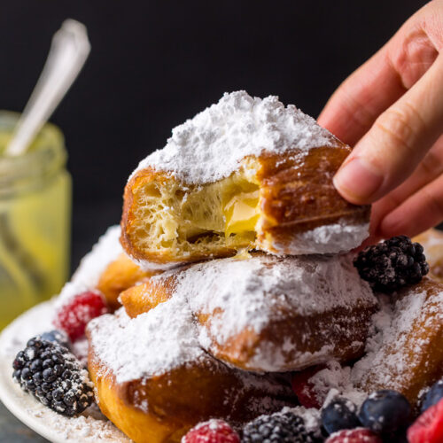 So light and airy, these Lemon Beignets with Fresh Berries are surprisingly easy and perfect for Summer!