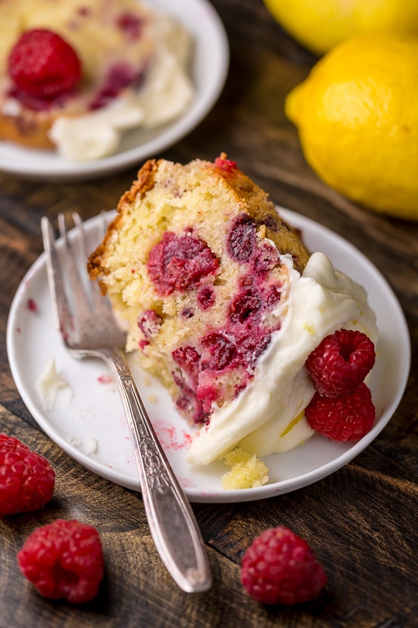 Moist and sunshiny sweet, this Lemon Raspberry Bundt Cake is so perfect for Easter or Mother's Day brunch! Loaded with fresh lemon zest, lemon juice, and raspberries, this cake is loaded with flavor. Perfect for breakfast, brunch, or dessert!