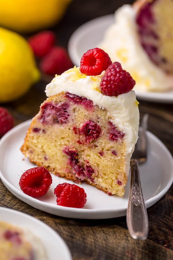 Moist and sunshiny sweet, this Lemon Raspberry Bundt Cake is so perfect for Easter or Mother's Day brunch! Loaded with fresh lemon zest, lemon juice, and raspberries, this cake is loaded with flavor. Perfect for breakfast, brunch, or dessert!