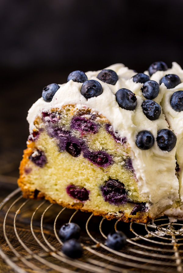 An easy and delicious recipe for The BEST Blueberry Bundt Cake! This cake is so moist, buttery, and bursting with juicy blueberries! It's perfect for brunch and pairs well with coffee or tea.