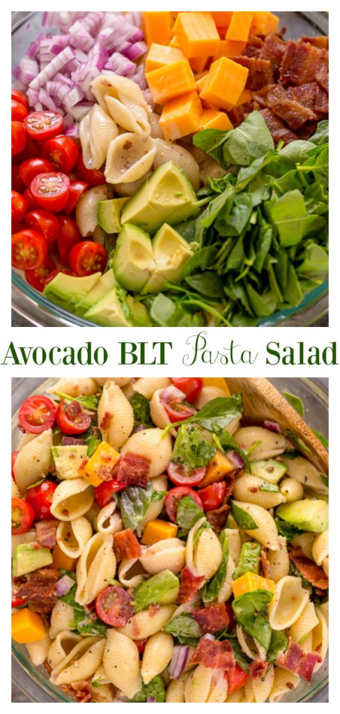 Avocado BLT Pasta Salad