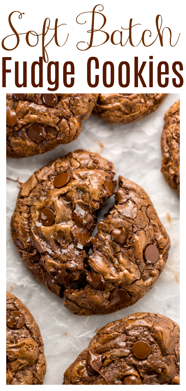 Warning: These Soft Batch Double Chocolate Fudge Cookies are for CHOCOLATE LOVERS only!!! Full of intense chocolate fudge flavor, these cookies basically melt in your mouth. So good with a glass of milk!