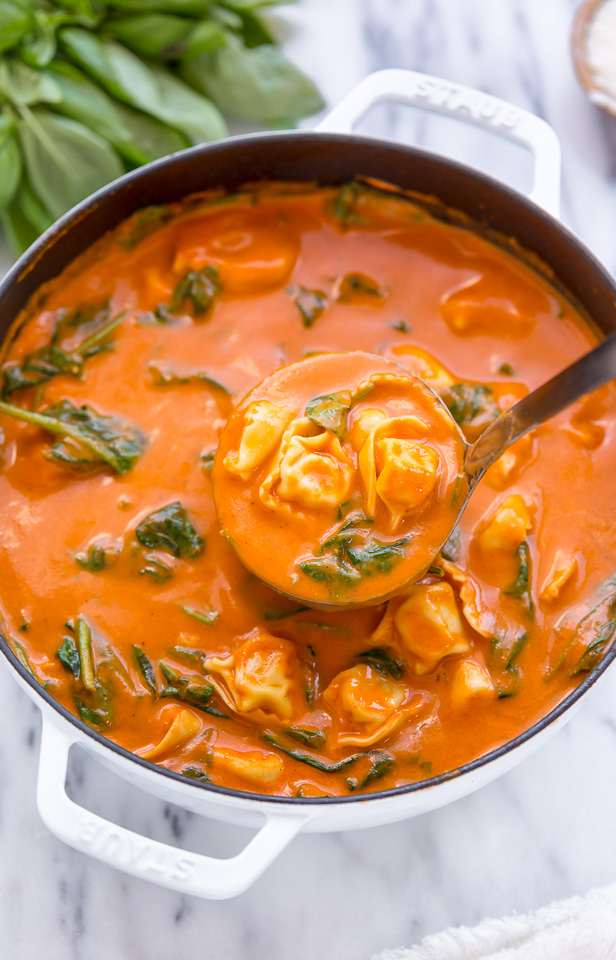 Creamy Tomato Tortellini Soup
