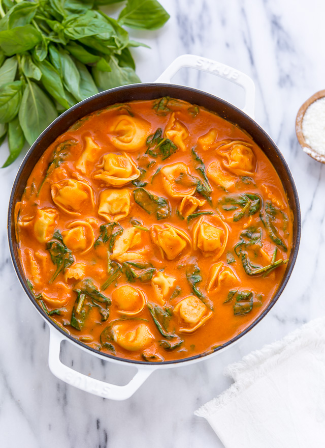 Creamy Tomato Tortellini Sou