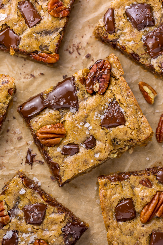 Bourbon Pecan Blondies