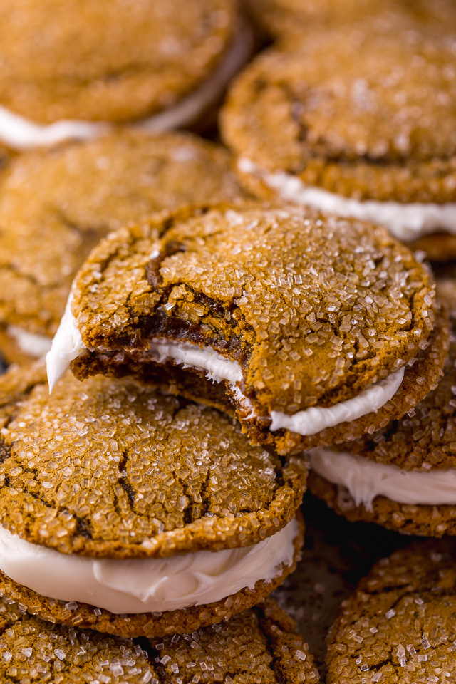 molasses cream pie cookies