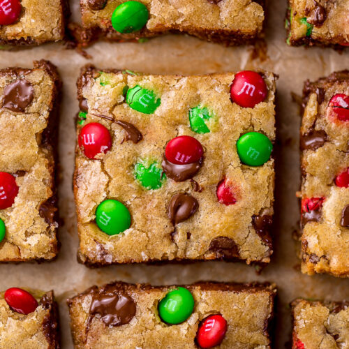Holiday M&M Blondies