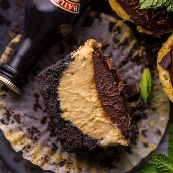 Mini Baileys Irish Cream Cheesecakes