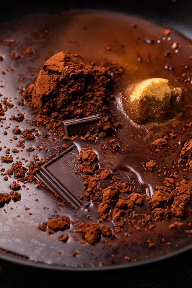 Chocolate lovers will go crazy for this decadent Homemade Chocolate Martini Recipe! Made with a homemade chocolate syrup instead of chocolate liqueur, they're not too sweet and won't give you a stomach ache after one sip! Garnish the martini glasses with cocoa powder, chocolate curls, or a sprig of fresh mint!