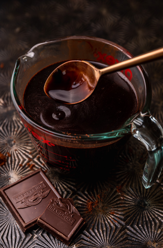 Chocolate lovers will go crazy for this decadent Homemade Chocolate Martini Recipe! Made with a homemade chocolate syrup instead of chocolate liqueur, they're not too sweet and won't give you a stomach ache after one sip! Garnish the martini glasses with cocoa powder, chocolate curls, or a sprig of fresh mint!