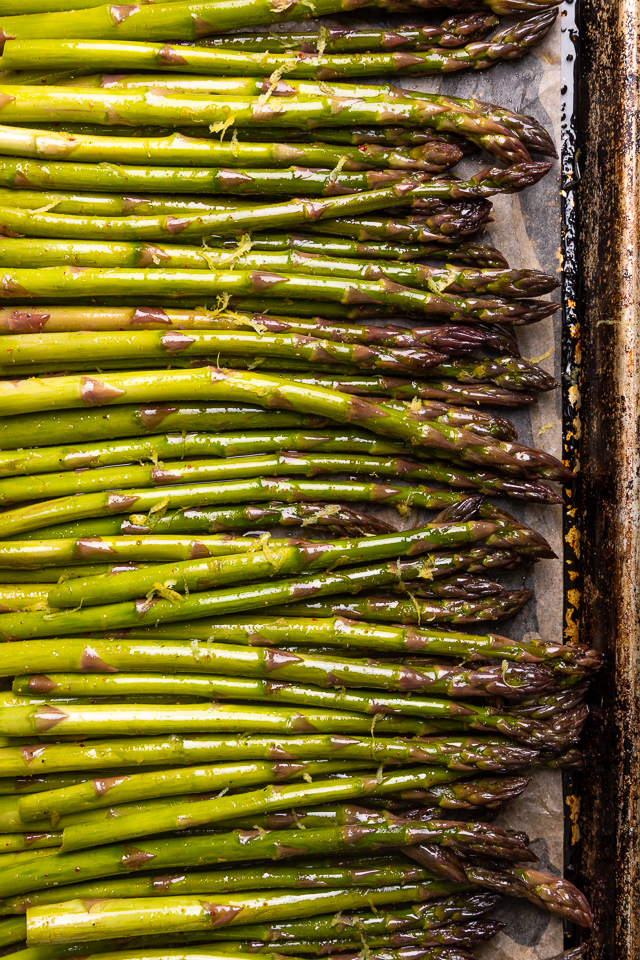 This Lemon Garlic Parmesan Asparagus is a quick and easy side dish that's ready in less than 20 minutes! Perfect with grilled meat, seafood, or a ball of burrata and some charred bread! No matter what you serve it with, I just know you're going to love this recipe!