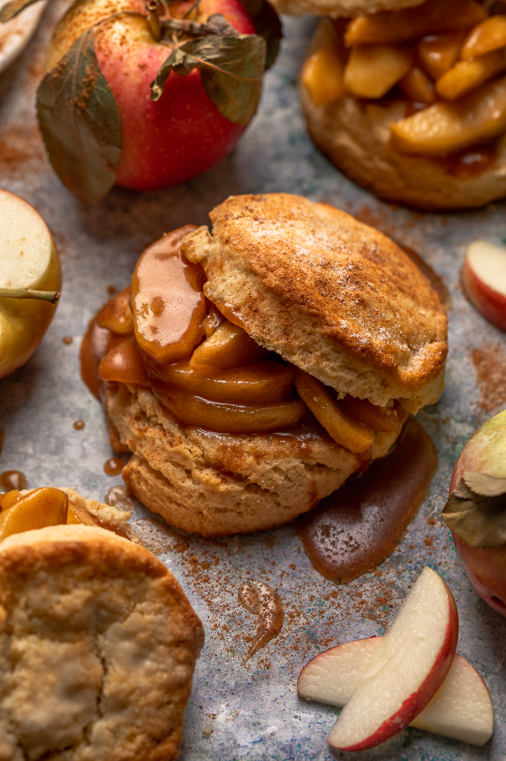 Featuring buttery biscuits topped with sugar and cinnamon and gooey apple pie filling, these cinnamon apple shortcakes are a Fall favorite! A great way to use up an abundance of apples. Top with freshly whipped cream or ice cream!