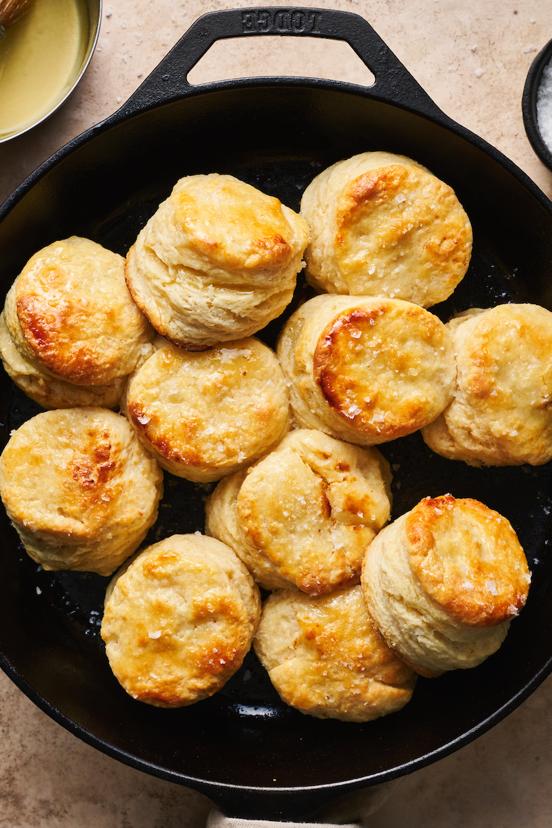 Flaky Golden Brown Buttermilk Biscuits are perfect for breakfast, brunch, or dinner! An easy crowd-pleasing recipe that will instantly become a favorite with your family! No food processor required!