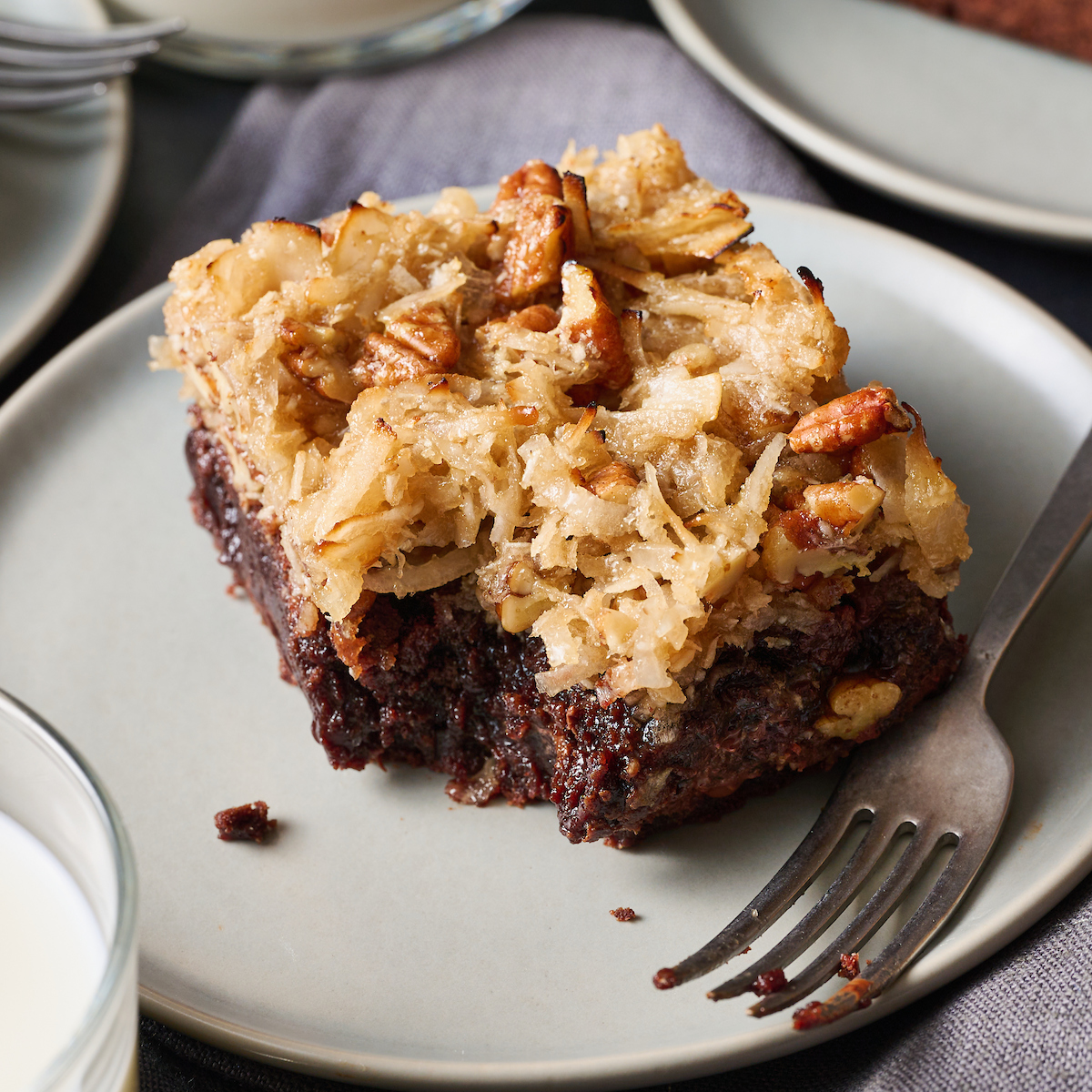 If you're like me and LOVE German chocolate cake, you have to try these German Chocolate Brownies! No boxed mix, instead we'll make brownies from scratch and top them with a crazy delicious coconut pecan frosting. We loved these brownies and think you will too!