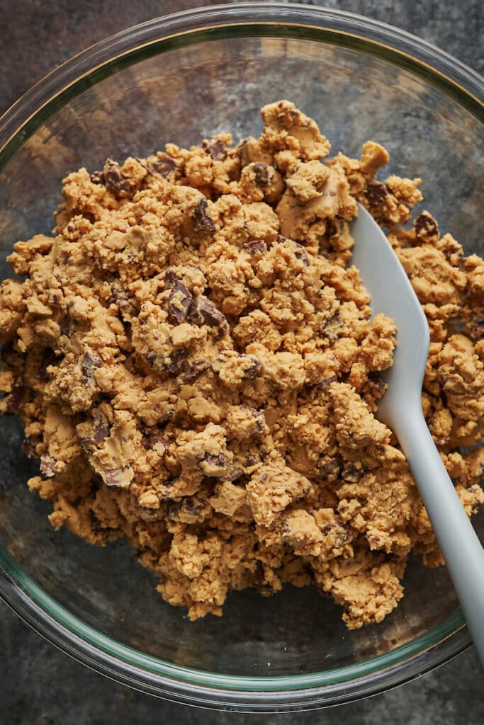 Buckeye dough ready to be rolled into truffles.