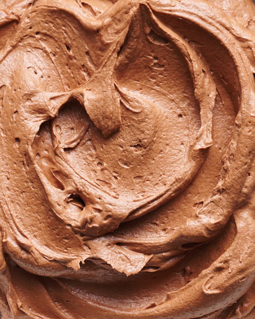 German Chocolate frosting in a bowl.